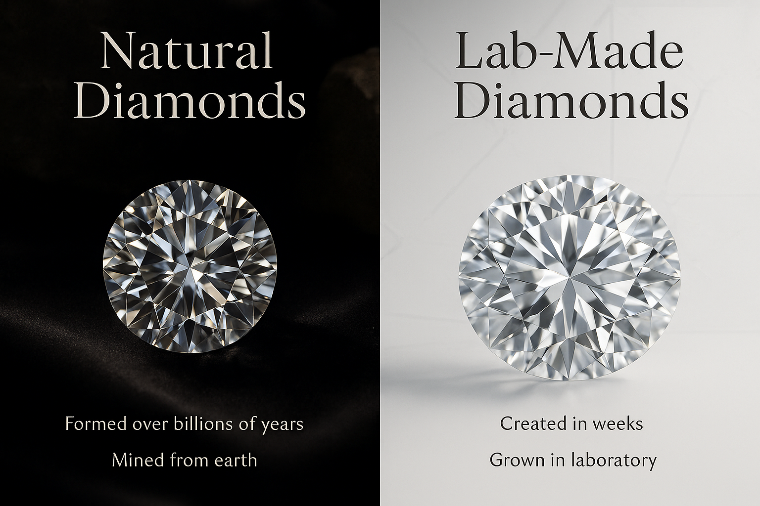 Natural Diamonds vs Lab made