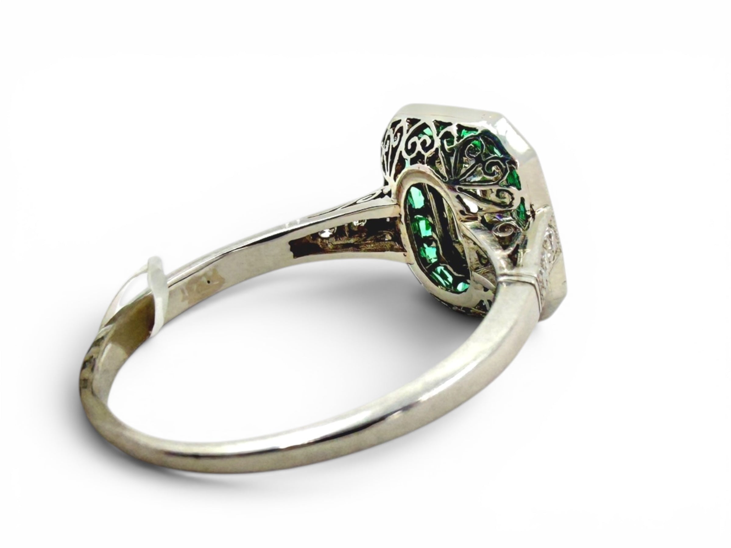 Art Deco 1ct  Emerald Cut Diamond Ring